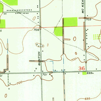 United States Geological Survey Ypsilanti East, MI (1953, 24000-Scale) digital map