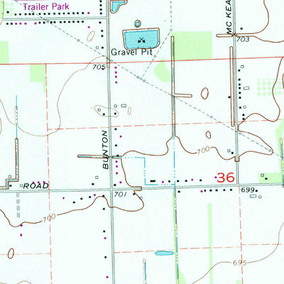 United States Geological Survey Ypsilanti East, MI (1967, 24000-Scale) digital map