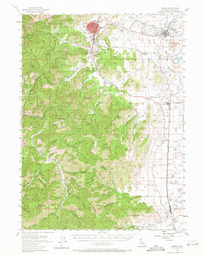 United States Geological Survey Yreka, CA (1954, 62500-Scale) digital map