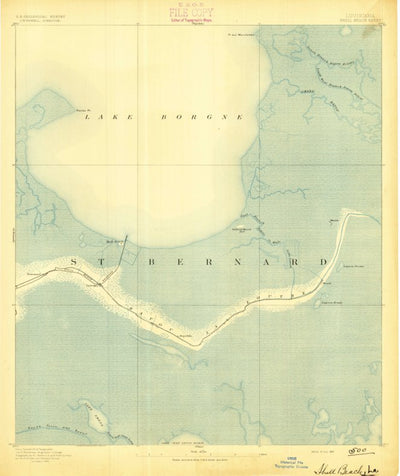 United States Geological Survey Yscloskey, LA (1893, 62500-Scale) digital map