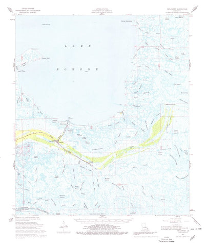 United States Geological Survey Yscloskey, LA (1957, 62500-Scale) digital map