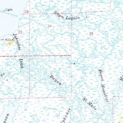 United States Geological Survey Yscloskey, LA (1957, 62500-Scale) digital map