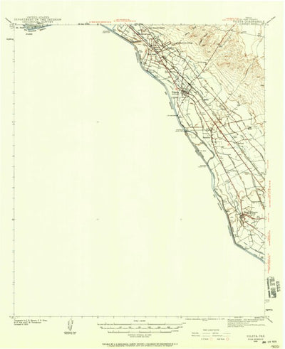 United States Geological Survey Ysleta, TX (1939, 62500-Scale) digital map
