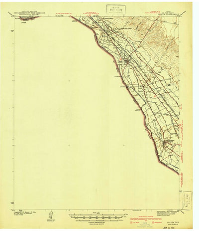 United States Geological Survey Ysleta, TX (1941, 62500-Scale) digital map