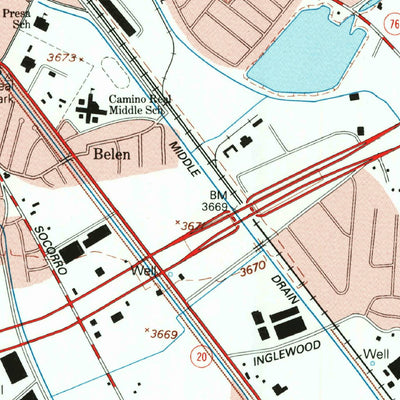 United States Geological Survey Ysleta, TX (1994, 24000-Scale) digital map