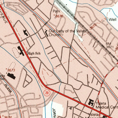 United States Geological Survey Ysleta, TX (1994, 24000-Scale) digital map