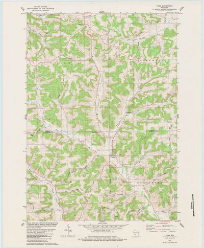 United States Geological Survey Yuba, WI (1983, 24000-Scale) digital map