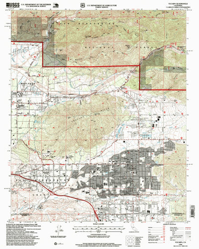 United States Geological Survey Yucaipa, CA (1996, 24000-Scale) digital map