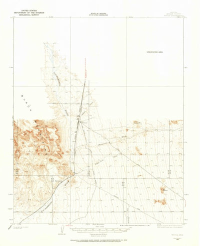 United States Geological Survey Yucca, AZ (1927, 62500-Scale) digital map