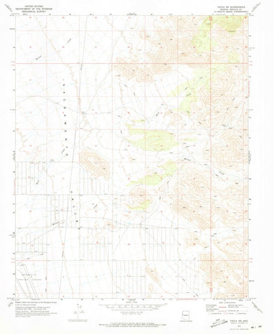 United States Geological Survey Yucca NE, AZ (1970, 24000-Scale) digital map