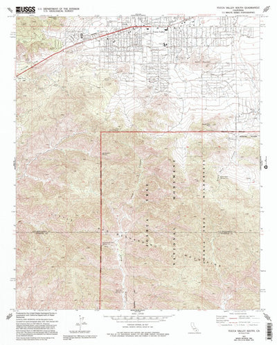 United States Geological Survey Yucca Valley South, CA (1972, 24000-Scale) digital map