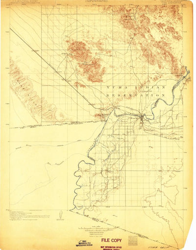 United States Geological Survey Yuma, CA-AZ (1905, 125000-Scale) digital map