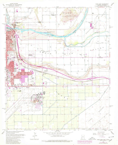 United States Geological Survey Yuma East, AZ-CA (1965, 24000-Scale) digital map