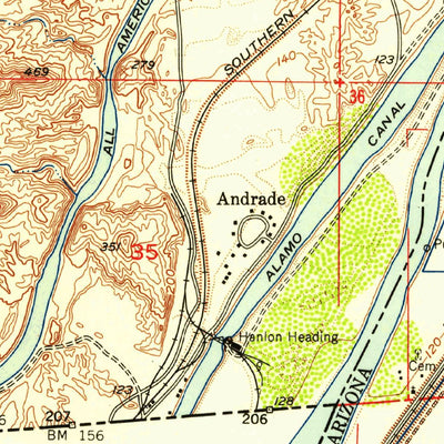 United States Geological Survey Yuma West, AZ-CA (1952, 24000-Scale) digital map