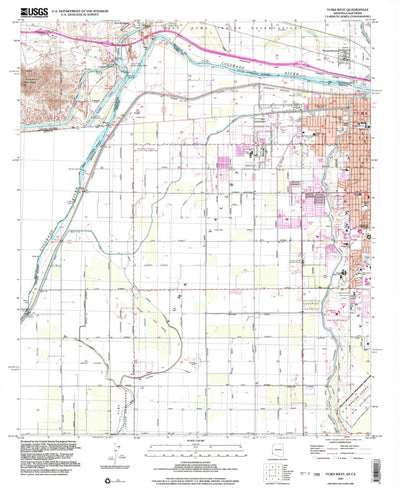 United States Geological Survey Yuma West, AZ-CA (1997, 24000-Scale) digital map