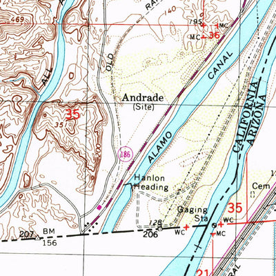 United States Geological Survey Yuma West, AZ-CA (1997, 24000-Scale) digital map