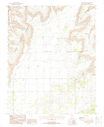 United States Geological Survey Yunosi Point, AZ (1988, 24000-Scale) digital map