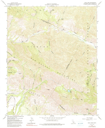 United States Geological Survey Zaca Lake, CA (1964, 24000-Scale) digital map