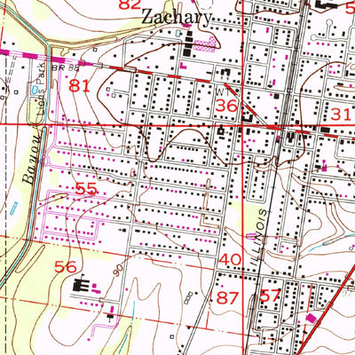 United States Geological Survey Zachary, LA (1963, 24000-Scale) digital map