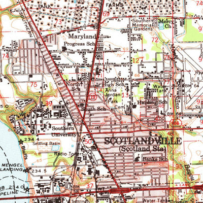 United States Geological Survey Zachary, LA (1963, 62500-Scale) digital map