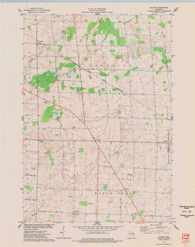 United States Geological Survey Zachow, WI (1974, 24000-Scale) digital map
