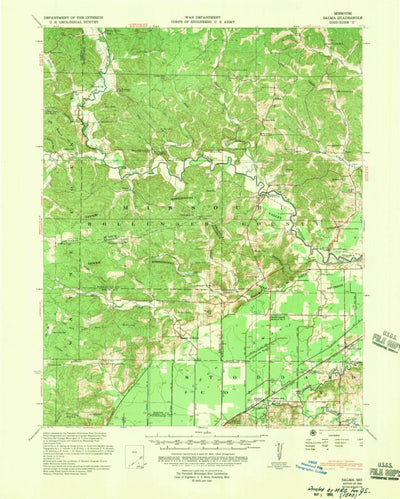 United States Geological Survey Zalma, MO (1939, 62500-Scale) digital map