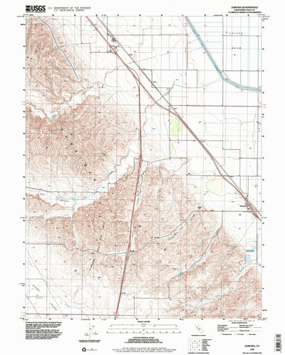 United States Geological Survey Zamora, CA (1992, 24000-Scale) digital map