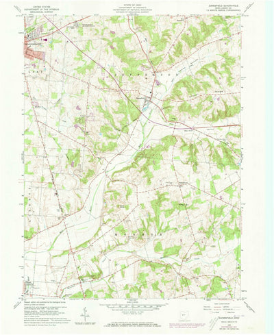United States Geological Survey Zanesfield, OH (1960, 24000-Scale) digital map