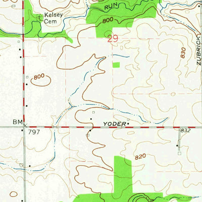 United States Geological Survey Zanesville, IN (1961, 24000-Scale) digital map