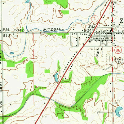 United States Geological Survey Zanesville, IN (1961, 24000-Scale) digital map