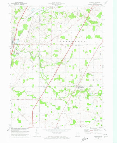 United States Geological Survey Zanesville, IN (1972, 24000-Scale) digital map