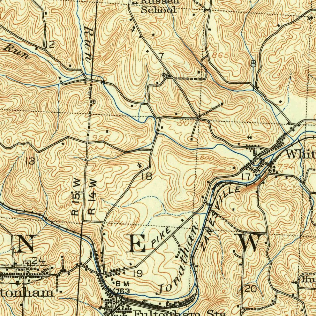 Zanesville, OH (1910, 62500-Scale) Map by United States Geological Survey |  Avenza Maps, image size:1024x1024