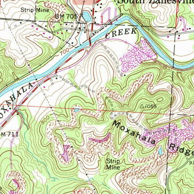 United States Geological Survey Zanesville West, OH (1961, 24000-Scale) digital map