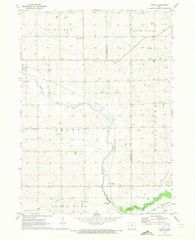 United States Geological Survey Zaneta, IA (1971, 24000-Scale) digital map