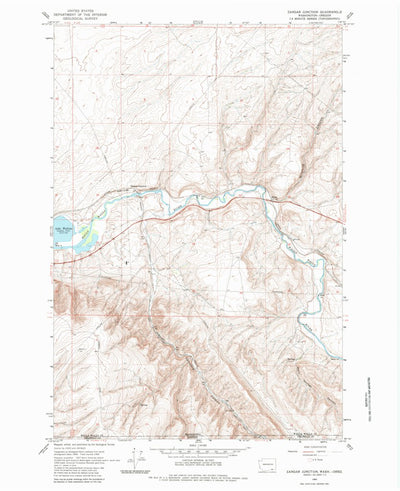 United States Geological Survey Zangar Junction, WA-OR (1964, 24000-Scale) digital map