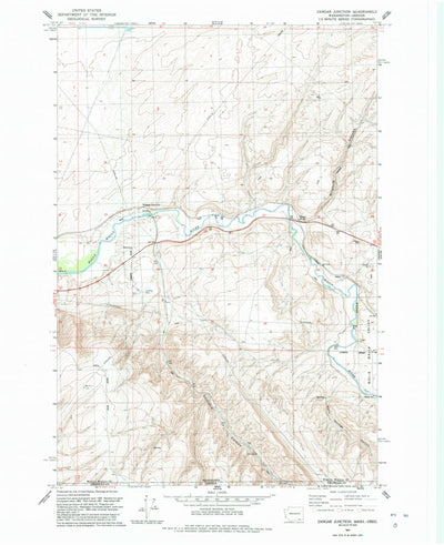 United States Geological Survey Zangar Junction, WA-OR (1991, 24000-Scale) digital map