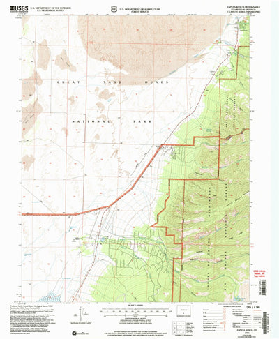 United States Geological Survey Zapata Ranch, CO (2001, 24000-Scale) digital map