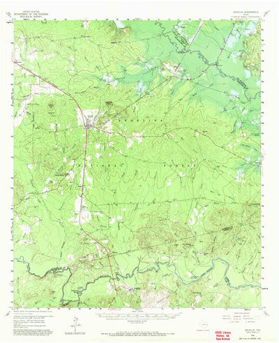 United States Geological Survey Zavalla, TX (1958, 62500-Scale) digital map