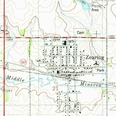 United States Geological Survey Zearing, IA (1975, 24000-Scale) digital map