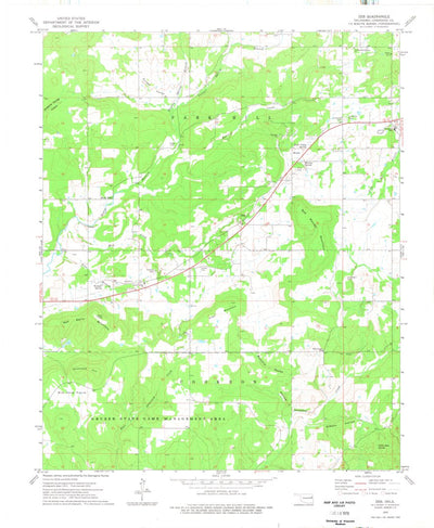 United States Geological Survey Zeb, OK (1974, 24000-Scale) digital map