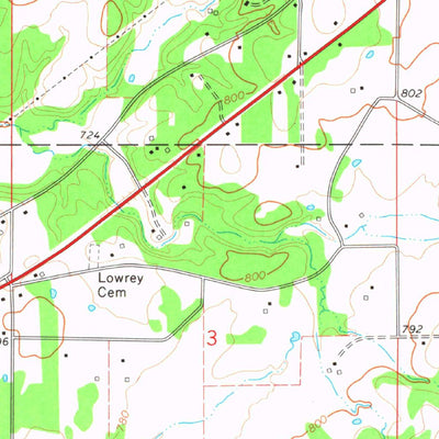 United States Geological Survey Zeb, OK (1974, 24000-Scale) digital map