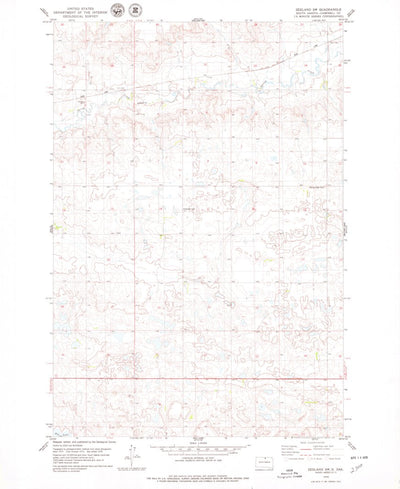 United States Geological Survey Zeeland SW, SD (1978, 24000-Scale) digital map