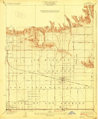 United States Geological Survey Zelzah, CA (1928, 24000-Scale) digital map