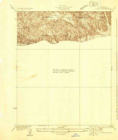 United States Geological Survey Zelzah, CA (1929, 24000-Scale) digital map