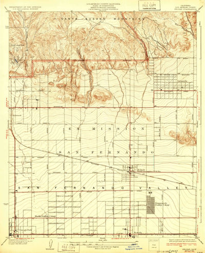 United States Geological Survey Zelzah, CA (1932, 24000-Scale) digital map