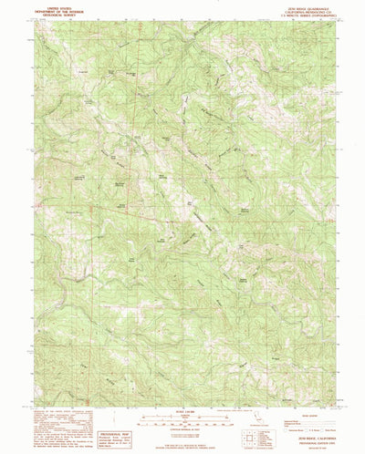 United States Geological Survey Zeni Ridge, CA (1991, 24000-Scale) digital map