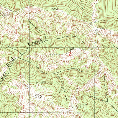 United States Geological Survey Zeni Ridge, CA (1991, 24000-Scale) digital map