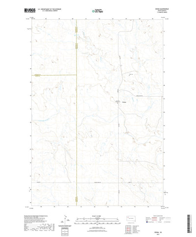 United States Geological Survey Zeona, SD (2021, 24000-Scale) digital map