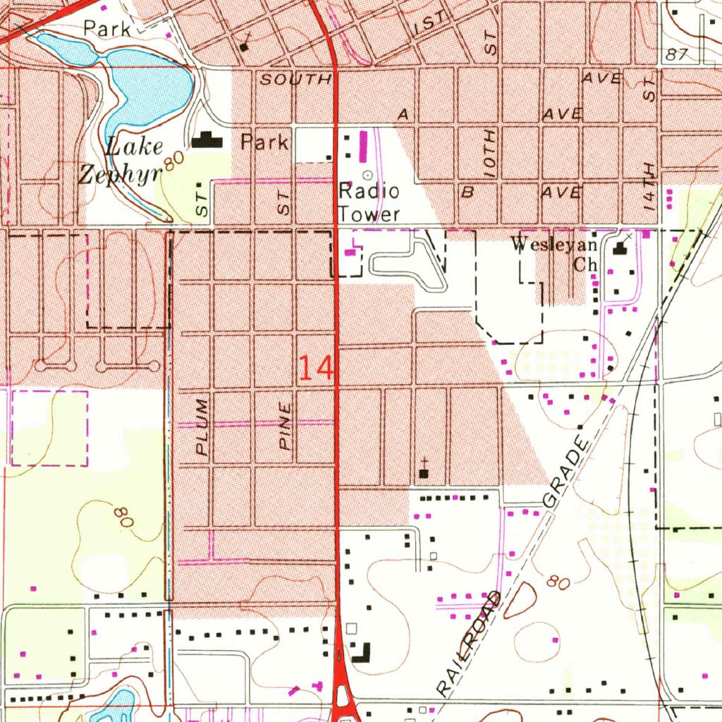 Zephyrhills, FL (1975, 24000-Scale) Map by United States