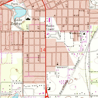 United States Geological Survey Zephyrhills, FL (1975, 24000-Scale) digital map